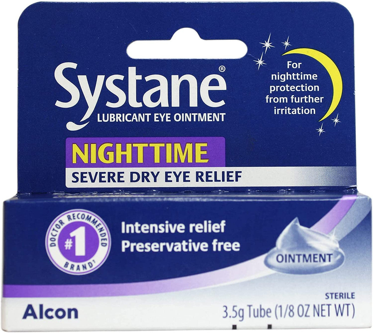 Systane NightTime Lubricant Eye Ointment, Dry Eye Therapy, 0.13 Oz